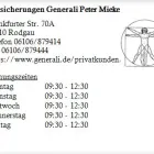 Unternehmen 1 Bild VERSICHERUNGEN GENERALI PETER MIEKE Versicherung am Rodgau HE