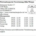 Unternehmen 1 Bild WÜRTTEMBERGISCHE VERSICHERUNG: MIKE WIESNER Versicherung am Berlin BE