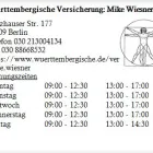 Unternehmen 1 Bild WÜRTTEMBERGISCHE VERSICHERUNG: MIKE WIESNER Versicherung am Berlin BE