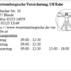 Unternehmen 1 Bild WÜRTTEMBERGISCHE VERSICHERUNG: ULF RABE Versicherung am Bünde NW