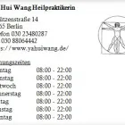 Unternehmen 1 Bild YA-HUI WANG HEILPRAKTIKERIN Ärzte am Berlin BE