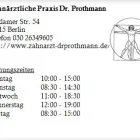 Unternehmen 1 Bild ZAHNÄRZTLICHE PRAXIS DR. PROTHMANN Ärzte am Berlin BE