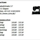 Unternehmen 1 Bild ZERO STORE Textil, Bekleidung Einzelhandel am Siegen NW