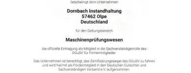 Unternehmen 5 Bild DORNBACH INSTANDHALTUNG® Wartungsmanagement, Instandhaltungsmanagement am Olpe NW