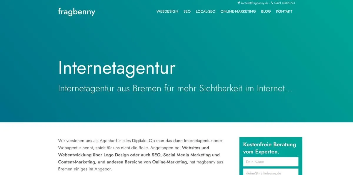Unternehmen 11 Bild FRAGBENNY – WEBDESIGN & SEO