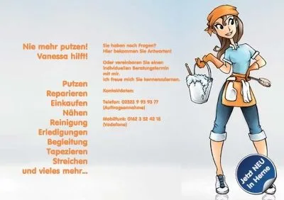 Unternehmen 3 Bild NIE MEHR PUTZEN! - VANESSA HILFT! - VANESSA BUDDE