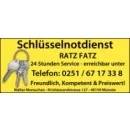 SCHLÜSSELDIENST RATZ FATZ 24 STD.SERVICE DIE NR.1 AUS MÜNSTER Sicherheitsfirmen am Münster NW